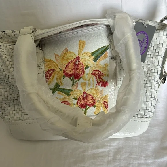 Sharif Floral White Handbag NWT - Picture 4 of 9
